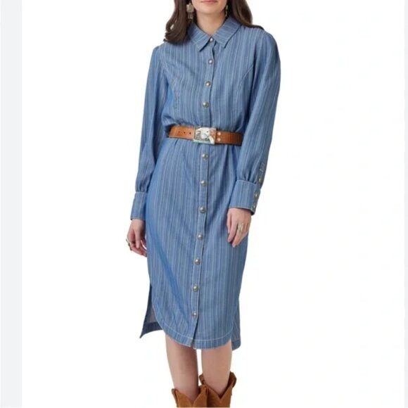 NWT Double D Ranch Heath Chambray Denim Dress